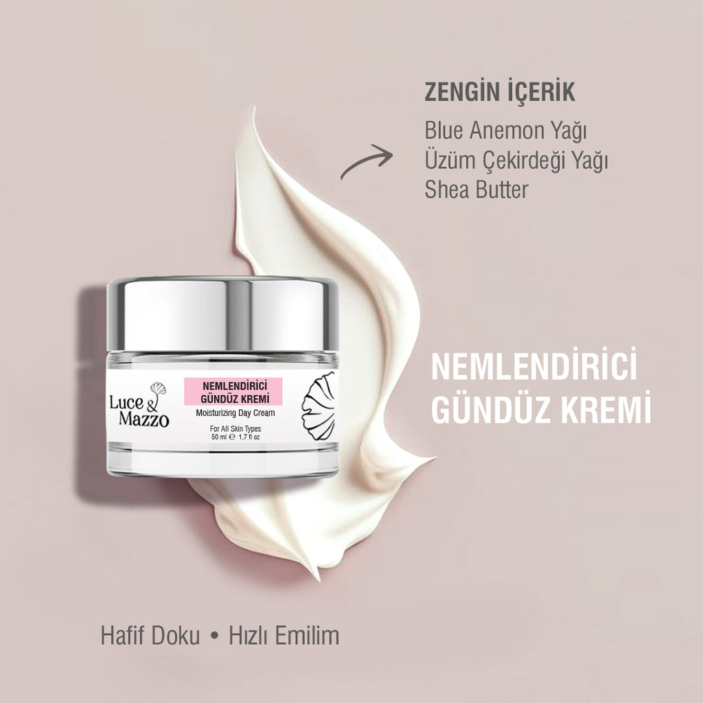 Vitamin Destekli Doğal Nemlendirici Gündüz Kremi 50 ml - Hızlı Emilim