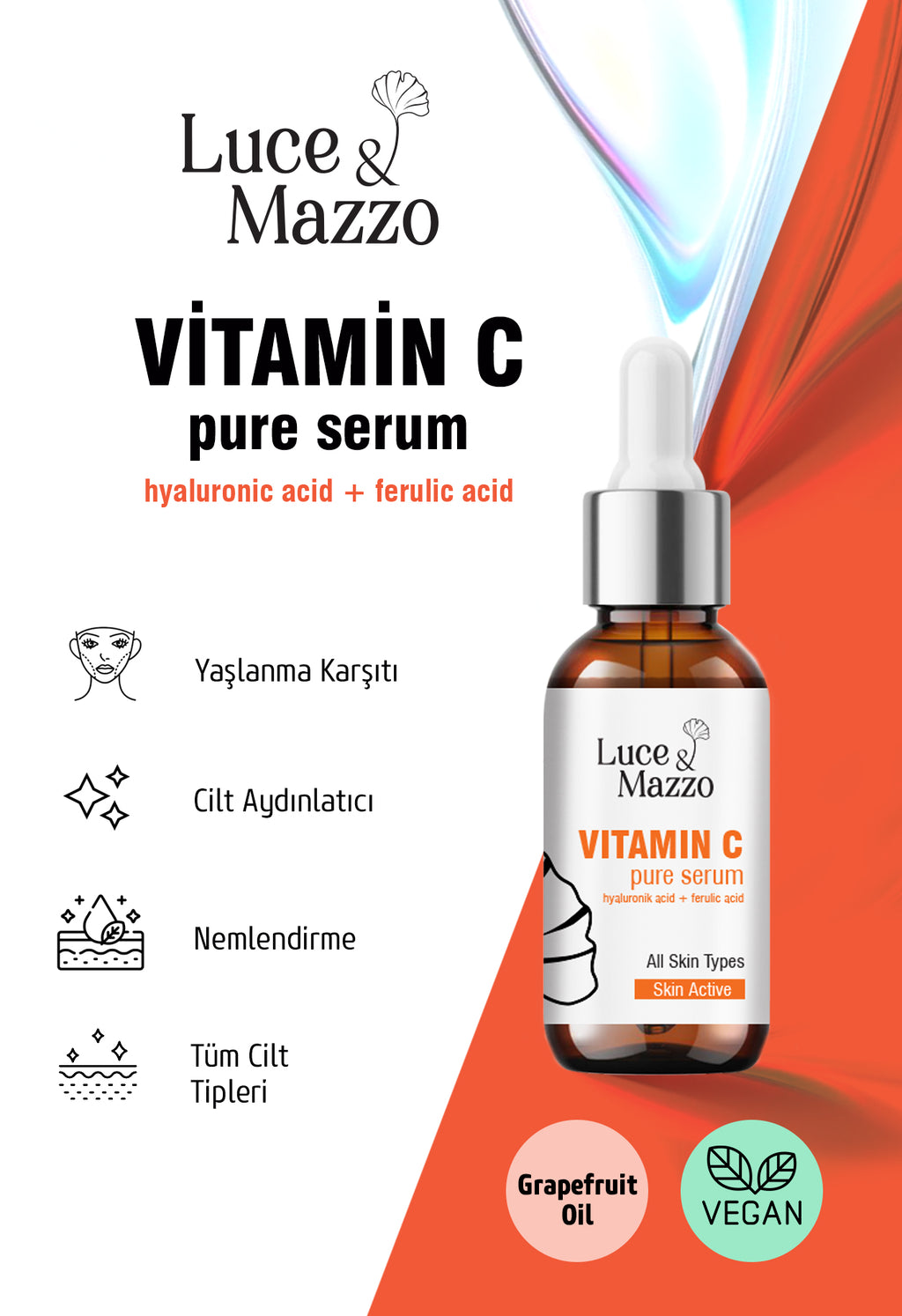 C Vitamini Aydınlatıcı ve Ton Eşitleyici Bakım Serumu 30 ml